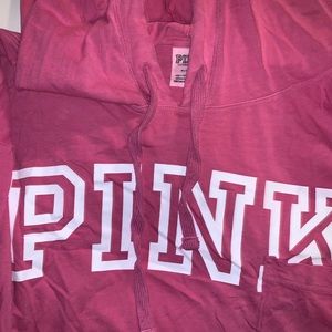 PINK pink thin hoodie